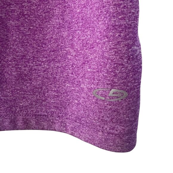 Champion DUODRY V-Neck Purple Athletic T-Shirt Moisture Wicking Top Size M - Picture 4 of 4